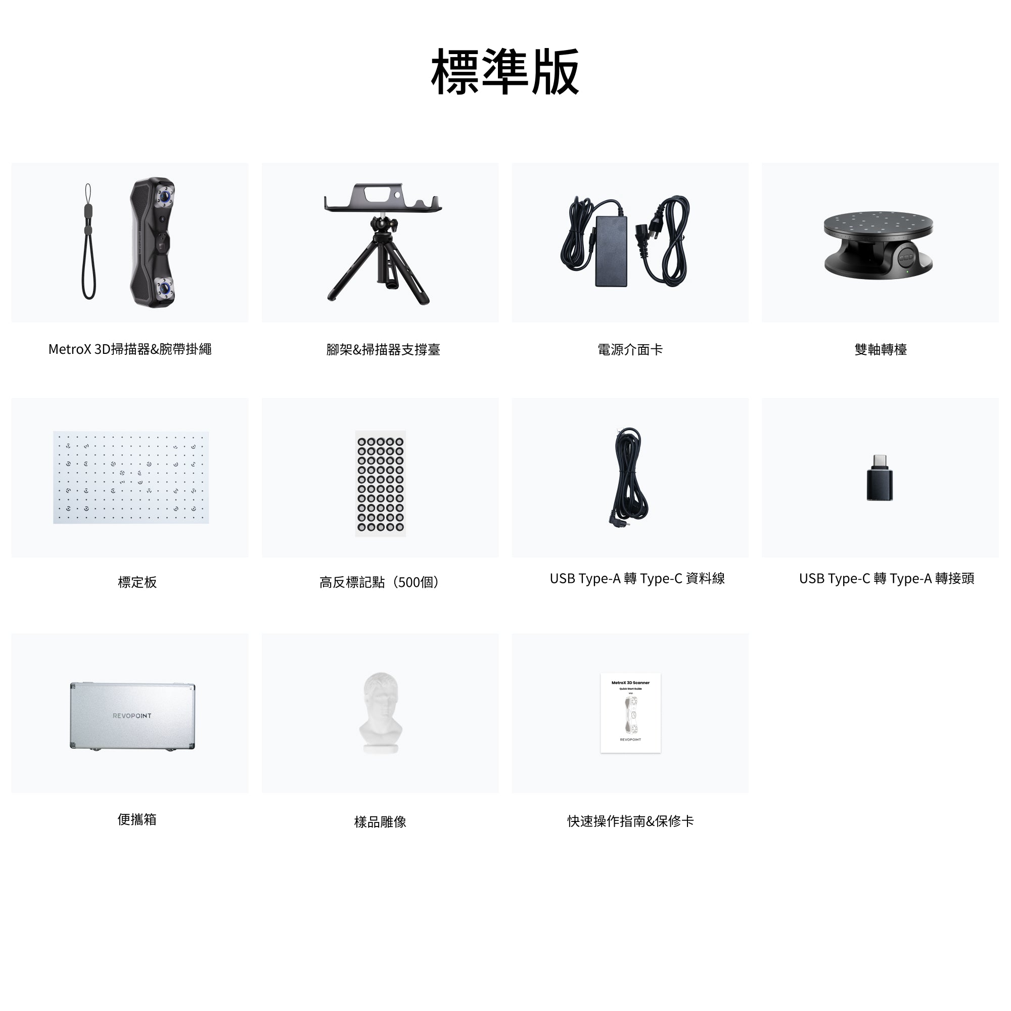 Revopoint MetroX :藍光雷射線與全場結構光3D掃描器